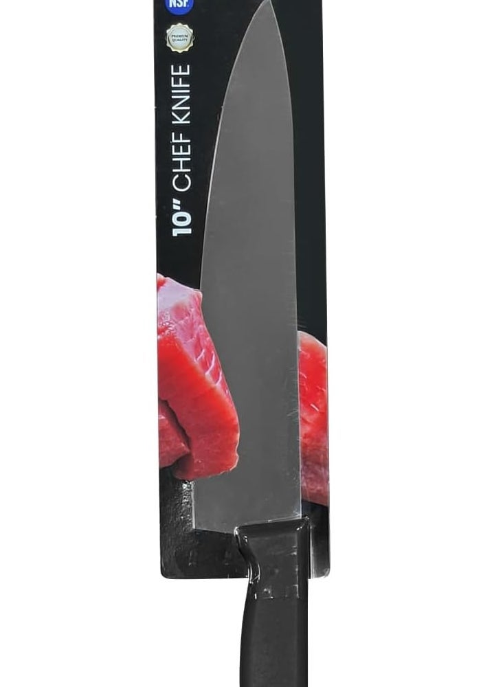 Kitchen Master 10 Inch Stainless Steel Professional Chef Knife (Black) | NSF Certified Cook’s Knife - Image 3